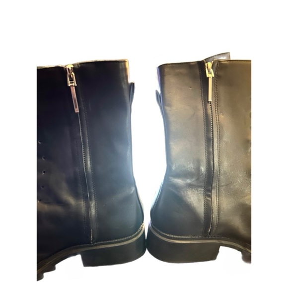 ZARA Women's Black Faux Leather Grunge/Combat Boots – Size 42 (US 12) – NWOT - Picture 6 of 6